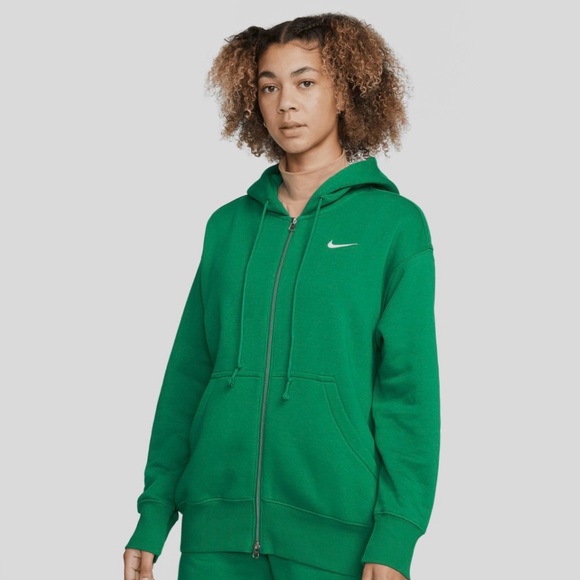 Nike Tops - Nike Sportswear Phoenix Full Zip Hoodie in Green Women’s Size Medium